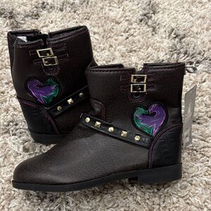 NWT Disney Store Descendants Mal Dragon Heart Boots - Girls Size 1